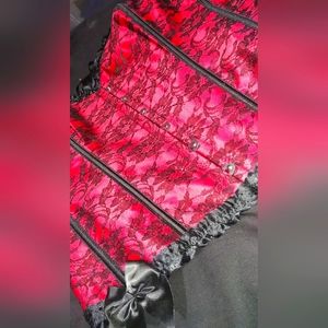 Red and black Corset